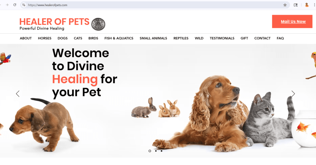 Healer of Pets Energy Healing in Distance Mode